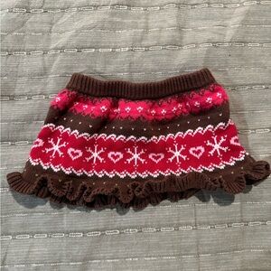 Gymboree Brown and Pink Knit Skirt
